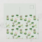 Cute Kikkers in Waterleldervijver Briefkaart (Voorkant / Achterkant)