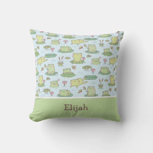 Cute Kikkers Libellen Patroon Baby Kamer Decoratie Kussen (Voorkant)