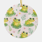 Cute kikkers Patroon Keramisch Ornament (Voorkant)