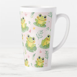 Cute kikkers Patroon Latte Mok