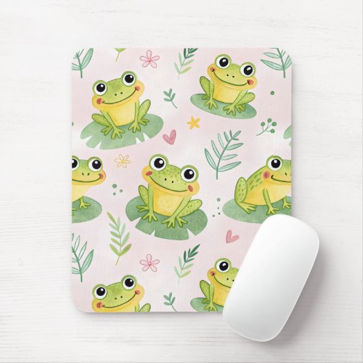 Cute kikkers Patroon Muismat (Met muis)