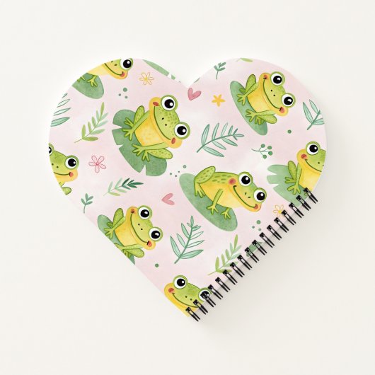 Cute kikkers Patroon Notitieboek (Achterkant)