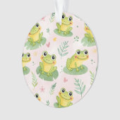 Cute kikkers Patroon Ornament (voorkant)
