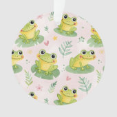 Cute kikkers Patroon Ornament (voorkant)