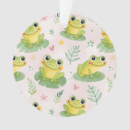 Cute kikkers Patroon Ornament