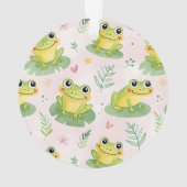 Cute kikkers Patroon Ornament (achterkant)
