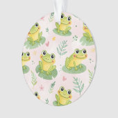 Cute kikkers Patroon Ornament (voorkant)