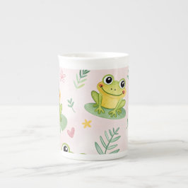 Cute kikkers Patroon Porselein Kop
