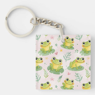 Cute kikkers Patroon Sleutelhanger