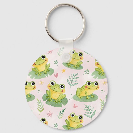 Cute kikkers Patroon Sleutelhanger (Voorkant)