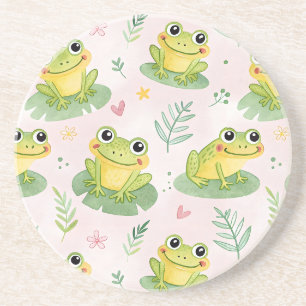 Cute kikkers Patroon Zandsteen Onderzetter