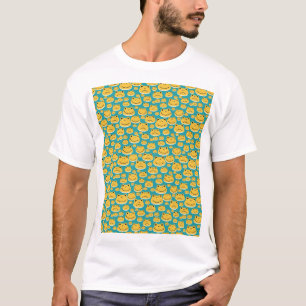 Cute Kikkervisjes Gezichten Patroon – Gelukkig & M T-shirt