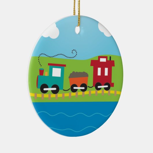 Cute Kind Choo Choo Train Keramisch Ornament (Rechts)