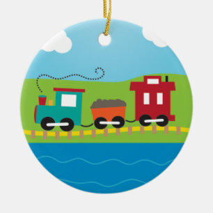 Cute Kind Choo Choo Train Keramisch Ornament