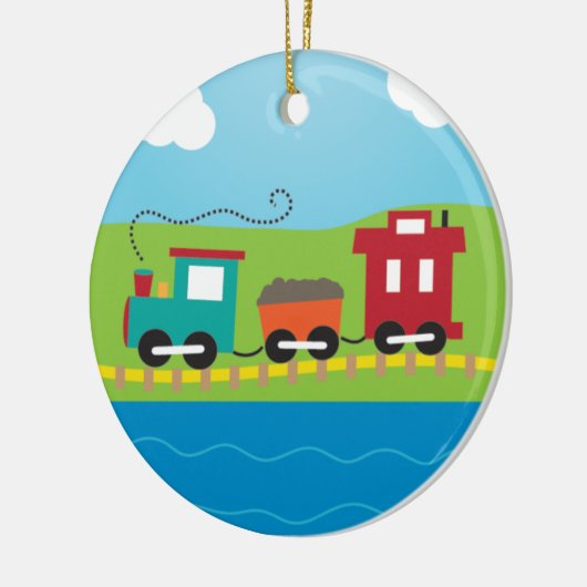 Cute Kind Choo Choo Train Keramisch Ornament (Links)