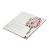 Cute Kind Draait roze ventiel Botanische Moederdag Tegeltje (Zijkant)