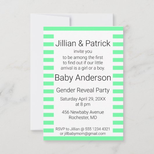 Cute Kind Fun Gender onthult Sunhat Boy Painting Kaart (Achterkant)