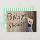 Cute Kind Fun Gender onthult Sunhat Boy Painting Kaart (Voorkant / Achterkant)