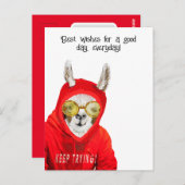 Cute, Kind, Fun Mama Llama, blijf maar groeten Briefkaart (Voorkant / Achterkant)