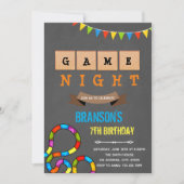 Cute kind game night party kaart (Voorkant)