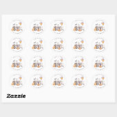 Cute Kind Ghost Pumpkin Happy Halloween Boo Ronde Sticker (Vel)
