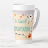 🧡 ✨ “Cute & Kind Halloween” Collectie 🎃🌿 Latte Mok (Rechterhoek)