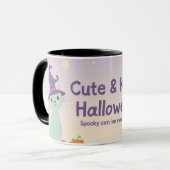 🧡 ✨ “Cute & Kind Halloween” Collectie 🎃🌿 Mok (Voorkant links)