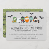 Cute Kind Halloween Costume Party Kaart (Voorkant / Achterkant)