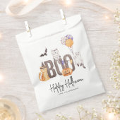 Cute Kind Happy Halloween Cats Ghosts Pumpkin Boo Bedankzakje (Geknipt)