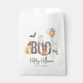Cute Kind Happy Halloween Cats Ghosts Pumpkin Boo Bedankzakje (Voorkant)