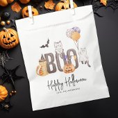 Cute Kind Happy Halloween Cats Ghosts Pumpkin Boo Bedankzakje