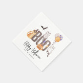 Cute Kind Happy Halloween Cats Ghosts Pumpkin Boo Servet (Hoek)