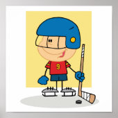 Cute Kind Hockey Player Poster (Voorkant)
