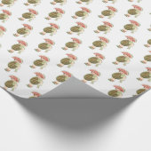 Cute Kind Little Girl Watermelon Pattern Cadeaupapier (Hoek)