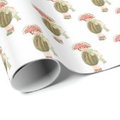 Cute Kind Little Girl Watermelon Pattern Cadeaupapier (Rol Hoek)