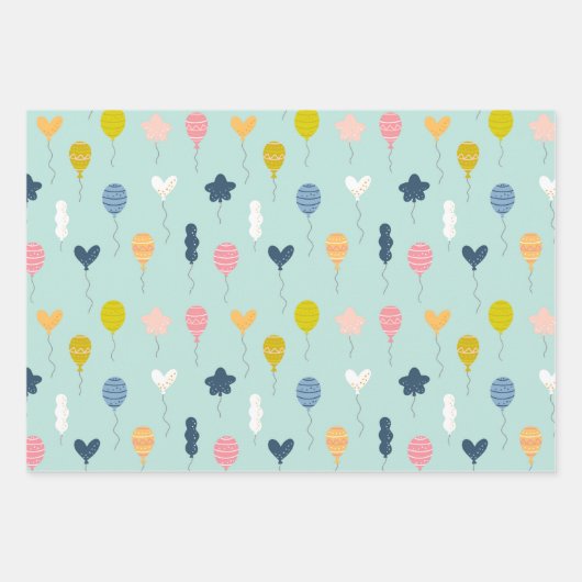 Cute Kind Pattern Foto and Name Boy Blue Inpakpapier Vel (Voorkant 3)