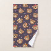 Cute Kind Teddy Bear Cartoon Brown Beer Bad Handdoek (Handdoek)