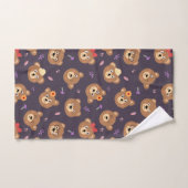 Cute Kind Teddy Bear Cartoon Brown Beer Bad Handdoek (Handdoek)
