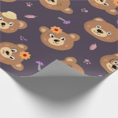 Cute Kind Teddy Bear Decorative Pattern Gift Cadeaupapier (Hoek)