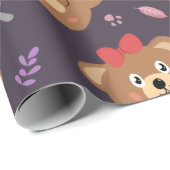 Cute Kind Teddy Bear Decorative Pattern Gift Cadeaupapier (Rol Hoek)