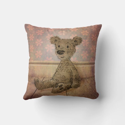 Cute Kind Teddy Bear Kussen (Achterkant)