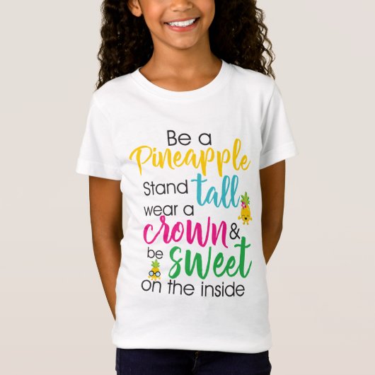 Cute kinder anananas art t shirt (Voorkant)