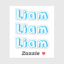 Cute Kinder Blue Name Sticker