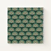 Cute Kinder Boho Rainbow op Green Notitieboek (Achterkant)