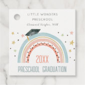 Cute Kinder Boho Rainbow Stars Preschool Afstudere Bedankjes Labels (Voorkant)