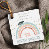 Cute Kinder Boho Rainbow Stars Preschool Afstudere Bedankjes Labels