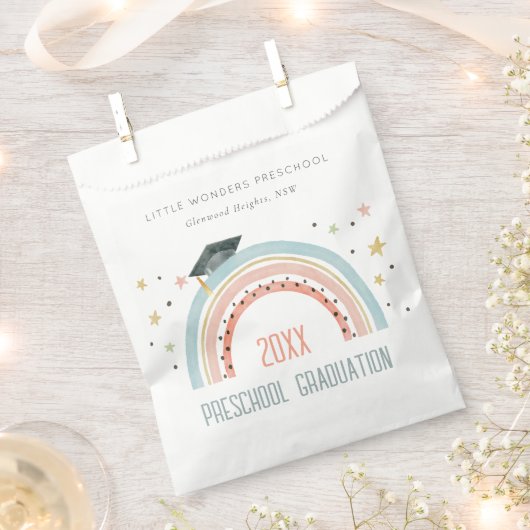 Cute Kinder Boho Rainbow Stars Preschool Afstudere Bedankzakje (Geknipt)