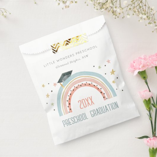 Cute Kinder Boho Rainbow Stars Preschool Afstudere Bedankzakje (Gezegeld)