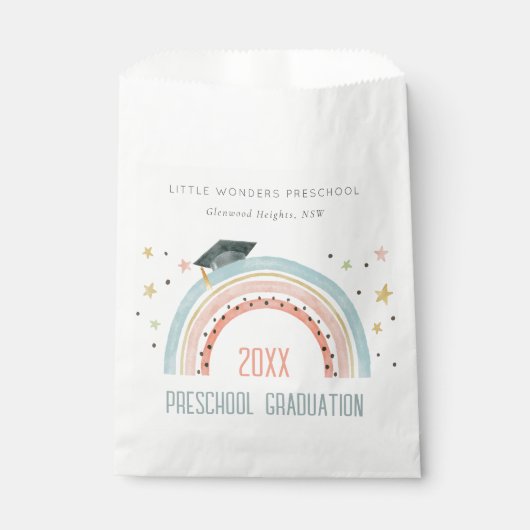 Cute Kinder Boho Rainbow Stars Preschool Afstudere Bedankzakje (Voorkant)