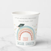 Cute Kinder Boho Rainbow Stars Preschool Afstudere Papieren Bekers (Achterkant)